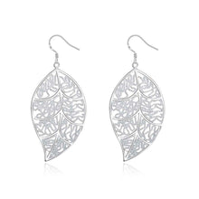 silver plated earing silver plated jewelry Leaf earring 128 ELY