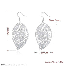 silver plated earing silver plated jewelry Leaf earring 128 ELY