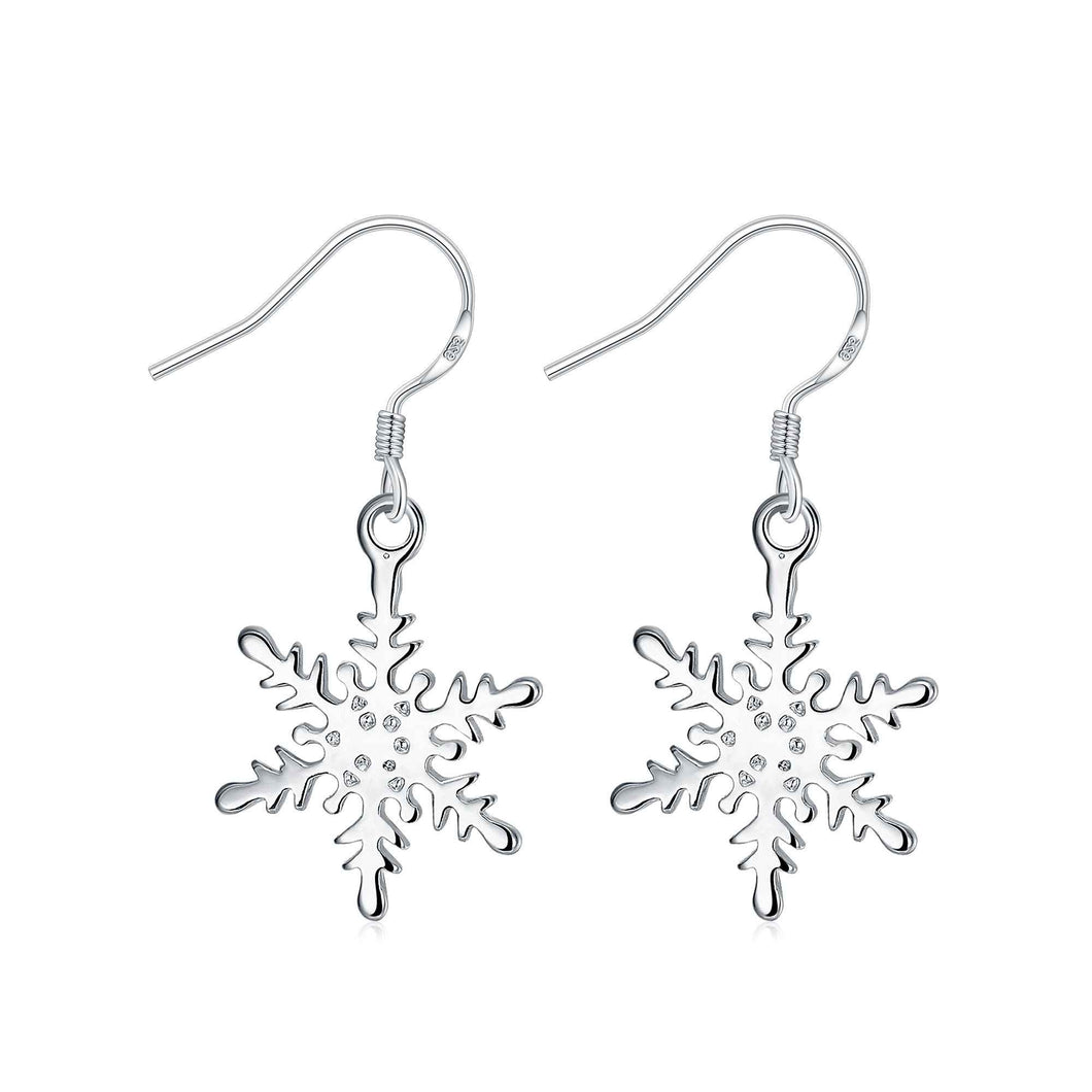 silver plated earing silver plated jewelry Snow Flower earting 3 2 ELY