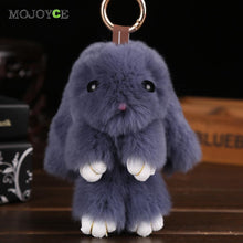 Lovely Rabbit Fur Rabbit Keychain Charm Pendant Keychains Jewelry Toy Doll Hanging Pendant Accessories 18cm 1STL ELY