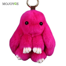 Lovely Rabbit Fur Rabbit Keychain Charm Pendant Keychains Jewelry Toy Doll Hanging Pendant Accessories 18cm 1STL ELY