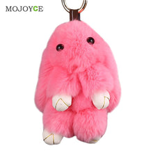 Lovely Rabbit Fur Rabbit Keychain Charm Pendant Keychains Jewelry Toy Doll Hanging Pendant Accessories 18cm 1STL ELY