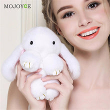 Lovely Rabbit Fur Rabbit Keychain Charm Pendant Keychains Jewelry Toy Doll Hanging Pendant Accessories 18cm 1STL ELY