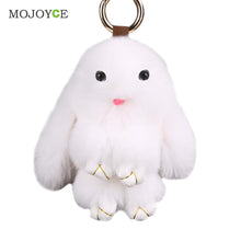 Lovely Rabbit Fur Rabbit Keychain Charm Pendant Keychains Jewelry Toy Doll Hanging Pendant Accessories 18cm 1STL ELY