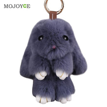 Lovely Rabbit Fur Rabbit Keychain Charm Pendant Keychains Jewelry Toy Doll Hanging Pendant Accessories 18cm 1STL ELY