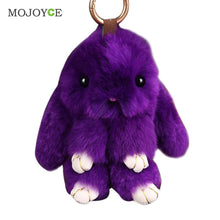 Lovely Rabbit Fur Rabbit Keychain Charm Pendant Keychains Jewelry Toy Doll Hanging Pendant Accessories 18cm 1STL ELY