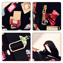 Lovely Scent Bottle Printing Leather Backpack Vintage Schoolbag for Teenagers Backpacks Women Mochila Feminina Satchel 1STL ELY