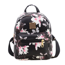 Lovely Women Floral Printing Backpack PU Leather Travel School Bag for Teenagers Backpacks Women Mochila Feminina ELY