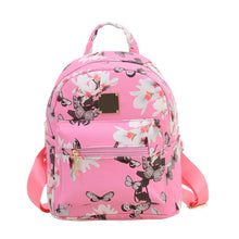 Lovely Women Floral Printing Backpack PU Leather Travel School Bag for Teenagers Backpacks Women Mochila Feminina ELY