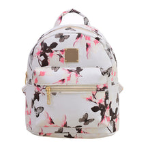 Lovely Women Floral Printing Backpack PU Leather Travel School Bag for Teenagers Backpacks Women Mochila Feminina ELY