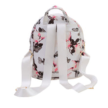 Lovely Women Floral Printing Backpack PU Leather Travel School Bag for Teenagers Backpacks Women Mochila Feminina ELY