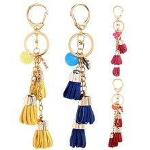 Luxurious Leather Tassels Bag Hanging With Bow Key Chains Alloy Key Ring Keychains Jewelry For Bags Car Pendant Ornaments 1STL ELY