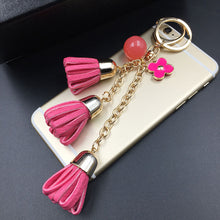 Luxurious Leather Tassels Bag Hanging With Bow Key Chains Alloy Key Ring Keychains Jewelry For Bags Car Pendant Ornaments 1STL ELY