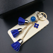 Luxurious Leather Tassels Bag Hanging With Bow Key Chains Alloy Key Ring Keychains Jewelry For Bags Car Pendant Ornaments 1STL ELY