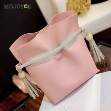 Luxury Handbags Women Bags Designer Bucket Women Leather Handbag Embossed Strips Tassel Shoulder Crossbody Bag Sac a main Bolsos ELY