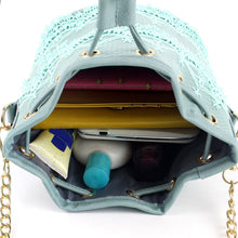 Luxury Handbags Women Bags Designer Clutch Women Messenger Bags Leather Bucket Shoulder Bag Lace Cross Body Bolsa Feminina ELY