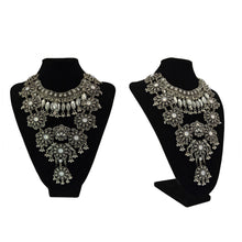 Luxury Vintage Silver Gold Big Pendant Chain Crystal Chunky Necklace 1STL ELY