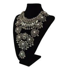 Luxury Vintage Silver Gold Big Pendant Chain Crystal Chunky Necklace 1STL ELY