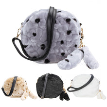 Luxury Women Leather Handbags PU LeatherArtificial Wool Lady Shoulder Crossbody Bag Circular Satchel Sac A Main Bolsa Feminina ELY