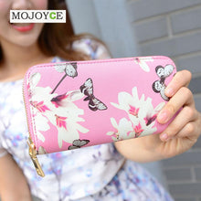 MOJOYCE Leather Wallet For Women 4 Colors Floral Printing Wallet Long Lady Delicate Clutch Coin Purse Card Holder Carteras Mujer ELY