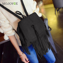 Matte Leather Tassel Backpack Women School Bags for Teenagers Backpacks for Teenage Girls Leather Backpack Mochila Feminina ELY