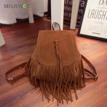Matte Leather Tassel Backpack Women School Bags for Teenagers Backpacks for Teenage Girls Leather Backpack Mochila Feminina ELY