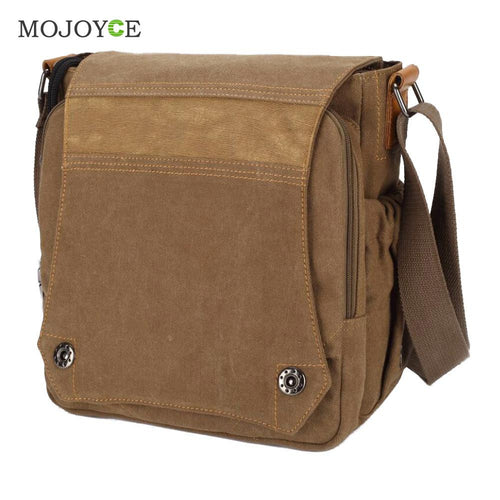 Men Canvas Bag Handbag Tote Shoulder Bag Khaki Shoulder Crossbody Bag Large Capacity Totes for Travel Rucksack ELY