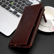 Men Leather Long Fasion Zipper Wallet Credit Card Purse 1STL ELY