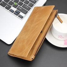 Men Leather Long Fasion Zipper Wallet Credit Card Purse 1STL ELY