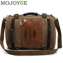Men Multipurpose Large Shoulder Bag Canvas Backpack Dark Khaki Famous Mens Tote Bags Military Army Travel Men Large Bag ELY