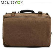 Men Multipurpose Large Shoulder Bag Canvas Backpack Dark Khaki Famous Mens Tote Bags Military Army Travel Men Large Bag ELY