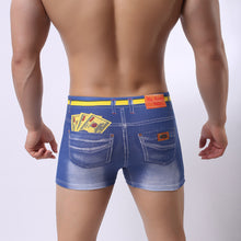 Men Underwear Handmade Bandhnu Cowboy Theme Cotton Boxer Shorts Printed Denim Boxers Underwear 1STL ELY