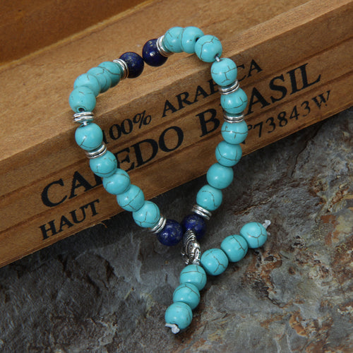 Men Women Natural Stone Bead Bracelet Lava Bracelet 1STL ELY