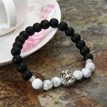 Men Women Natural Stone Bead Bracelet Lava Bracelet 1STL ELY