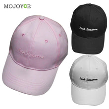 Men Women Peaked HipHop Cap Cotton Peaked Adjustable Snapback Baseball Cap Stitchwork Baseball Hat Black White Pink ELY