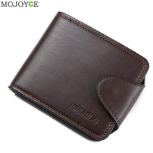 Men's Leather Cowhide Bifold Wallet ID Credit Card Holder Men Purses Credit Cards Coin Pocket carteira masculina ELY