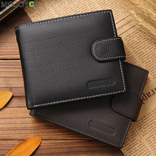 Men's Leather Cowhide Bifold Wallet ID Credit Card Holder Purse 1STL ELY