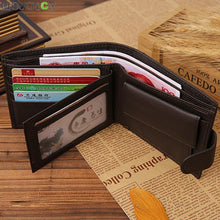 Men's Leather Cowhide Bifold Wallet ID Credit Card Holder Purse 1STL ELY