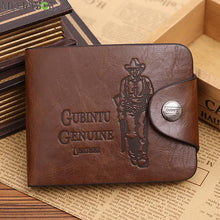 Mens Leather Bifold Wallet Card Holder Slim Coin Purse Brown Short Bifold Slim Purses thin Money Bag Clutch Change Pocket ELY
