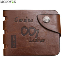 Mens Leather Bifold Wallet Card Holder Slim Coin Purse Brown Short Bifold Slim Purses thin Money Bag Clutch Change Pocket ELY