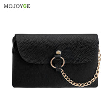 Mini Litchi Stria Chain Ring Women Bag Small Shoulder Crossbody Bag Women Leather Handbags Women Messenger Bags Bolsa Feminina ELY