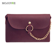 Mini Litchi Stria Chain Ring Women Bag Small Shoulder Crossbody Bag Women Leather Handbags Women Messenger Bags Bolsa Feminina ELY