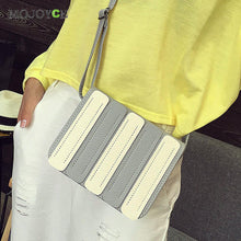 Mix-Color Stripe Pattern Women Bag Vertical Shoulder Crossbody Women Messenger Bags Tote Women Leather Handbags Bolsas Femininas ELY