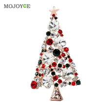 Multi-Colored Crystal Christmas Tree Brooch Pin Christmas Gift Crystals Brooch Pin Jewelry ELY
