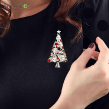 Multi-Colored Crystal Christmas Tree Brooch Pin Christmas Gift Crystals Brooch Pin Jewelry ELY