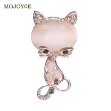 Multicolor Opal Stone Fox Brooches Women Cute Brooch Jewelry Rhinestone Brooch Pin ELY