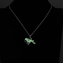 N012 Glowing In Dark luminous Pendant Necklace Popular Silver Noctilucent Bird Chain Necklace Fluorescent ELY