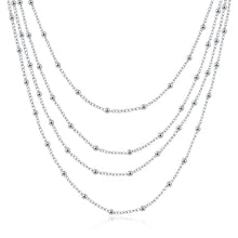 N751 Popular Chain Necklace Jewelry Chokers Silver Jewelry Women Global Light Bead Necklace 1STL ELY