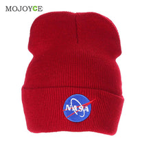 NASA Cap Casual Hip Hop Hats Men Women Knitted Wool Skullies Beanie Warm Hat for Women Soft Beanie Gorro Cap ELY