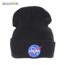 NASA Cap Casual Hip Hop Hats Men Women Knitted Wool Skullies Beanie Warm Hat for Women Soft Beanie Gorro Cap ELY